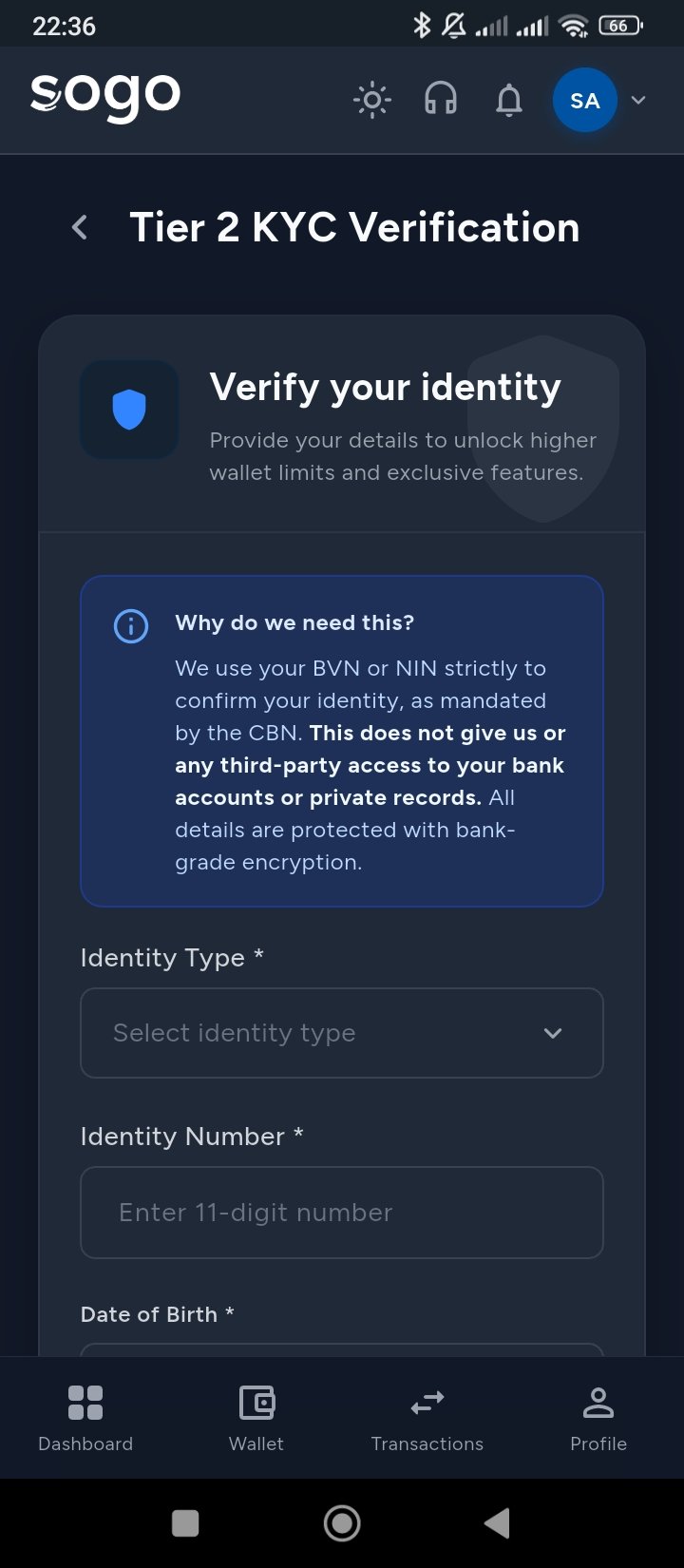Sogo Tier 2 KYC Verification